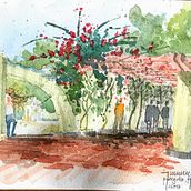Pérgola y bugambilias. Un proyecto de Arquitectura de Mario Alberto Reyes - 13.02.2021