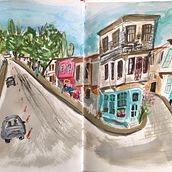 My project in Pictorial Sketchbook with Gouache course. Creativit, Fiber Arts, Printing, and Sketching project by Sanem - 02.14.2021