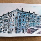 Mi Proyecto del curso: Dibujo arquitectónico con acuarela y tinta Ein Projekt aus dem Bereich Aquarellmalerei von Ana Isabel - 14.02.2021