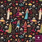 Mi Proyecto del curso: Diosas griegas. Pattern Design project by Isabel Lara Campos - 02.14.2021