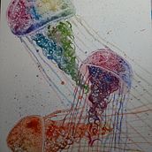Mis medusas Ein Projekt aus dem Bereich Aquarellmalerei von Laura Novelles Crespo - 14.02.2021