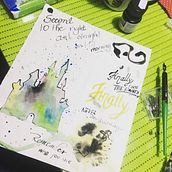 Lettering e planners manuais. Ilustração tradicional, Lettering, e Pintura em aquarela projeto de Elisa M. Luckner - 15.02.2021