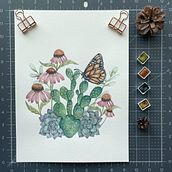 Mi Proyecto del curso: Dibujo y composición naturalista en acuarela. Un proyecto de Bellas Artes de Carla - 30.03.2021