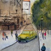 My project in Urban Landscapes in Watercolor course. Watercolor Painting project by Helen Howell - 02.15.2021