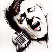 Rock and Roll Pioneer; Gene Vincent "Black Prince". Un proyecto de Bellas Artes, Dibujo a lápiz, Dibujo artístico, Dibujo de Retrato, Dibujo realista e Ilustración tradicional de Rober García - 15.02.2021