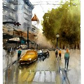 Mi Proyecto del curso: Paisajes urbanos en acuarela. Un proyecto de Pintura a la acuarela de drakaris_sonia - 15.02.2021