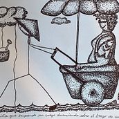 La niña que emprende un viaje. Ilustração tradicional projeto de Marisa Sánchez - 15.02.2021