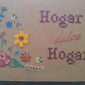 Mi Proyecto del curso: Bordado sobre madera. Embroider, and Woodworking project by Fernanda Escudero - 02.17.2021