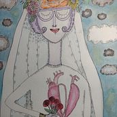 Meu projeto do curso: Ilustração artística: desenhe seu imaginário. Traditional illustration, and Watercolor Painting project by Marinês Eiterer - 02.15.2021