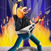 Naughty! El Perro Metalero!. Un proyecto de Dibujo digital e Ilustración digital de Marvin More Rojas - 16.02.2021