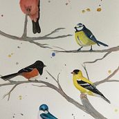 My project in Artistic Watercolor Techniques for Illustrating Birds course. Watercolor Painting project by Claudette - 02.17.2021