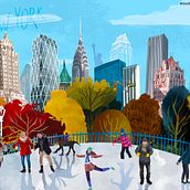 Mi Proyecto Final, Cold New York - Delfina Vezza Ein Projekt aus dem Bereich Kreativität, Traditionelle Illustration, Architektonische Illustration und Digitale Illustration von Majo Cerezo - 17.02.2021
