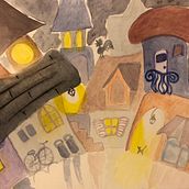 El pueblo Ein Projekt aus dem Bereich Zeichnung von Xenia Torner - 17.02.2021