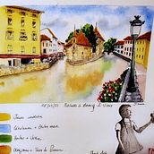 Mon projet du cours : Balade a Annecy le Vieux. Un proyecto de Pintura a la acuarela de ji_na - 18.02.2021