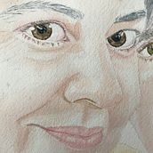 Retrato por 25 años de amor. Watercolor Painting project by Carolina Salazar Rincón - 09.02.2020