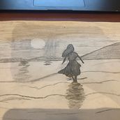 Chica en la orilla del mar . Un proyecto de Bellas Artes de JaCques Bertrand - 19.02.2021
