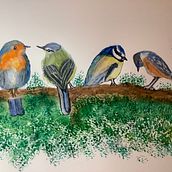 My project in Artistic Watercolor Techniques for Illustrating Birds course. Watercolor Painting project by apriddy218 - 02.19.2021