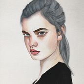 Mi Proyecto del curso: Retrato en acuarela a partir de una fotografía. Watercolor Painting project by Paula VEENSTRA MARTINEZ - 02.19.2021