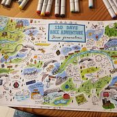 Map : Europe bike trip. Drawing project by evilmoosemegan - 08.08.2020