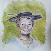 from a black & white photo c. 1960. Een project van Aquarelschilderen van Cynthia Evetts - 20.02.2021