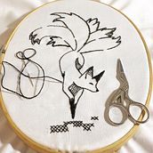 Mi Proyecto del curso: Técnicas de bordado: ilustrando con hilo y aguja. Embroider project by Fabricio Guerrero Flores - 02.21.2021