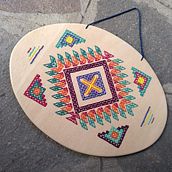 Bordado sobre madera: Mandala Navajo . Arte și meșteșuguri de Roberta - 02.21.2021
