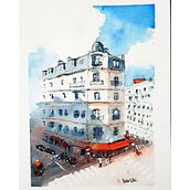 My project in Architectural Sketching with Watercolor and Ink course Ein Projekt aus dem Bereich Aquarellmalerei von Mani Teja - 21.02.2021