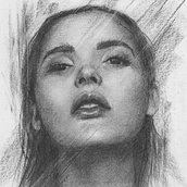 My project in Artistic Charcoal Portraiture: Creating Atmosphere course. Un proyecto de Dibujo y Dibujo de Retrato de annakocharina - 21.02.2021