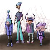Niñas Andróginas: El fenómeno de las MiniPilis. Een project van Digitale tekening y Ontwerp van personages van Tania Malzoni - 21.02.2021