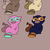 Racoon concept . Digital Illustration project by Mari Krupa - 02.21.2021