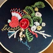 Meu projeto do curso: Técnicas avançadas de bordado: pontos e composições com volume. Embroider project by anavicente - 02.22.2021