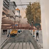 My project in Urban Landscapes in Watercolor course. Fine Arts, Watercolor Painting, and Architectural Illustration project by msamartzi - 02.22.2021