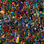 big party. Traditional illustration project by Manu Vila - 06.22.2018