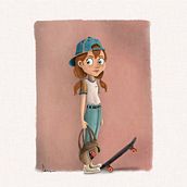 Skater ( Concurso School of Games). Digital Illustration project by Adrian Vazquez - 04.15.2020