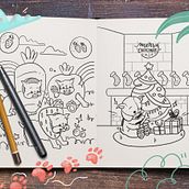 English Bulldog Coloring Book . Graphic Design, H, Lettering, Traditional illustration, Digital Illustration, and Children's Illustration project by Adriana Stein - 02.22.2021