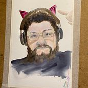 My project in Artistic Portrait with Watercolors course. Un proyecto de Pintura a la acuarela de Lydia RAIN - 22.02.2021