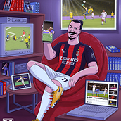 Zlatan 23 years scoring . % Rafael Dukenny tarafından hazırlanan Çizim, Dijital Çizim, Geleneksel illüstras, on, Dijital İllüstras, Ve on projesi - 01.18.2021