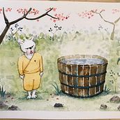 Mi Proyecto del curso: Ilustración en acuarela con influencia japonesa. Drawing, 3D Design, and Watercolor Painting project by Paula Jaime Mendez - 02.22.2021