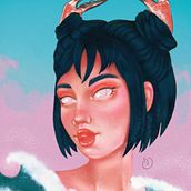 Il mio progetto del corso: Cancer Zodiac Sign. Digital Illustration project by Genesis Fajardo - 04.02.2021