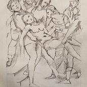 My drawing of "Studio of Deposition by Raphael". Un proyecto de Dibujo a lápiz de corlandohurtado - 22.02.2021