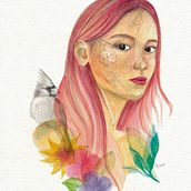 Mi Proyecto del curso: Retrato ilustrado en acuarela. Traditional illustration, Fine Arts, Painting, Drawing, Watercolor Painting, Portrait Drawing, and Artistic Drawing project by beagoda - 02.23.2021