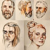 Mi Proyecto del curso: Cuaderno de retratos en acuarela. Un proyecto de Dibujo de Retrato, Pintura a la acuarela y Sketchbook de Aida David Negre - 26.02.2021