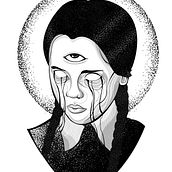 Wednesday Addams . Desen digital de Hugo Motta - 02.23.2021