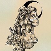 Mi Proyecto del curso: The spirit of the nordic fox. Tattoo Design project by Irene Suárez - 02.23.2021