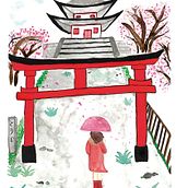 Mi Proyecto del curso: Ilustración en acuarela con influencia japonesa. Un projet de Dessin artistique de eapinky - 23.02.2021