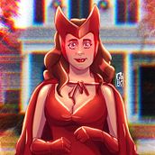 WandaVision Ilustración. Un proyecto de Ilustración digital de Gabriel Toral Pino - 18.02.2021