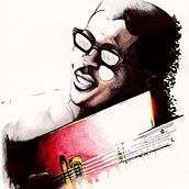 Rock and Roll pioneer; Bo Diddley . Un proyecto de Bellas Artes, Dibujo artístico, Dibujo de Retrato, Dibujo realista, Ilustración tradicional e Ilustración con tinta de Rober García - 24.02.2021