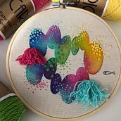 Proyecto final: un pedacito de mar. Embroider, and Traditional illustration project by Piojo Basagoiti - 02.24.2021