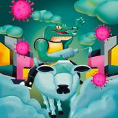 Meu projeto do curso: Ilustração geométrica com volume. Un progetto di Illustrazione digitale di Ricardo Küster - 25.02.2021