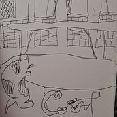 First drawing, surroundings. Drawing project by Distefano Fabrice - 02.25.2021